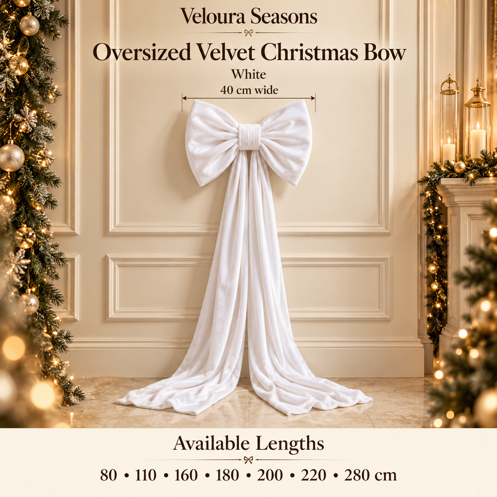 Oversized Kerstdecoratie Strik – Luxe Feestlint