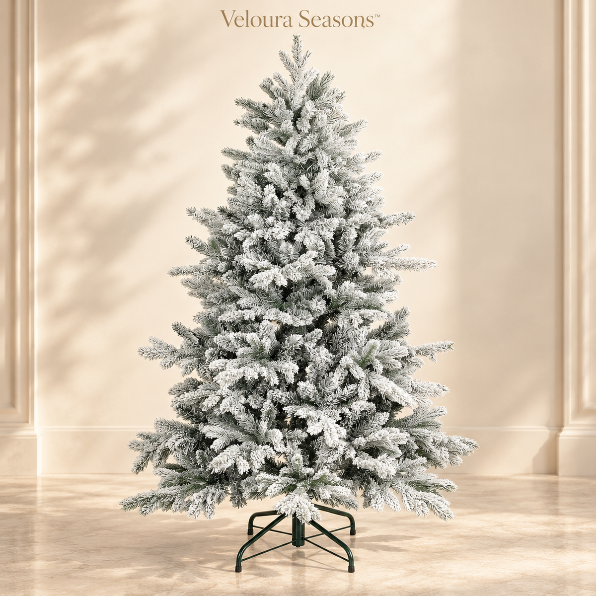 Besneeuwde Kunstkerstboom 150 cm – Luxe Kunstmatige 5ft Winter Den | Veloura Seasons™