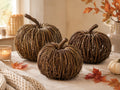 Natural Rattan Pumpkin – Rustic Autumn Decoration