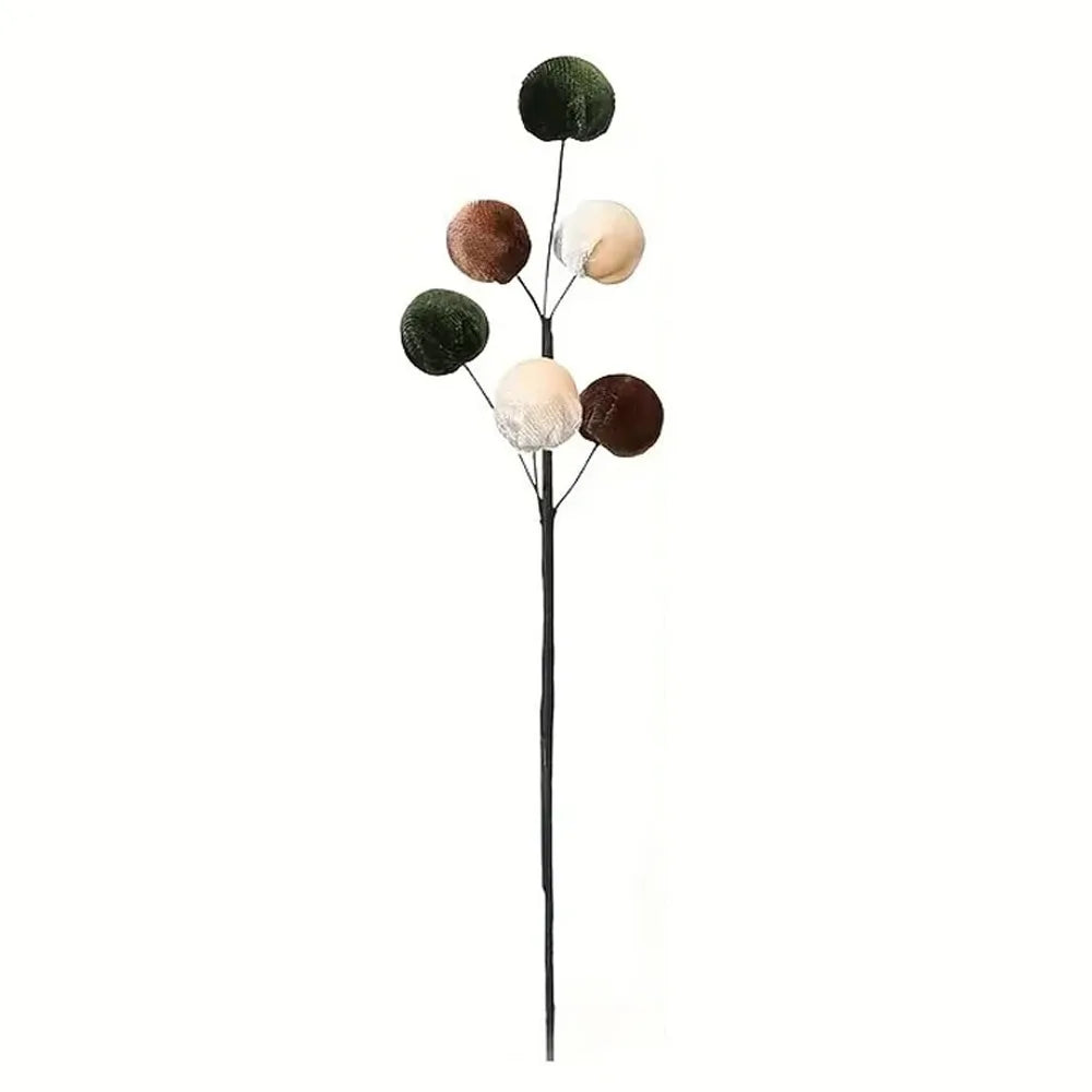 Mini Fluwelen Kerstversieringen – 6-Delige Besneeuwde Ballenset | Veloura Seasons™