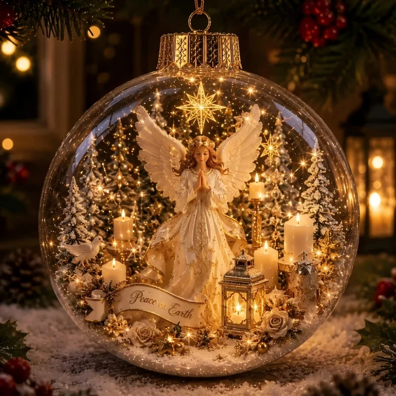 Christmas Tree Ornaments – Angel, Santa & Snowman Pendants | Veloura Seasons™