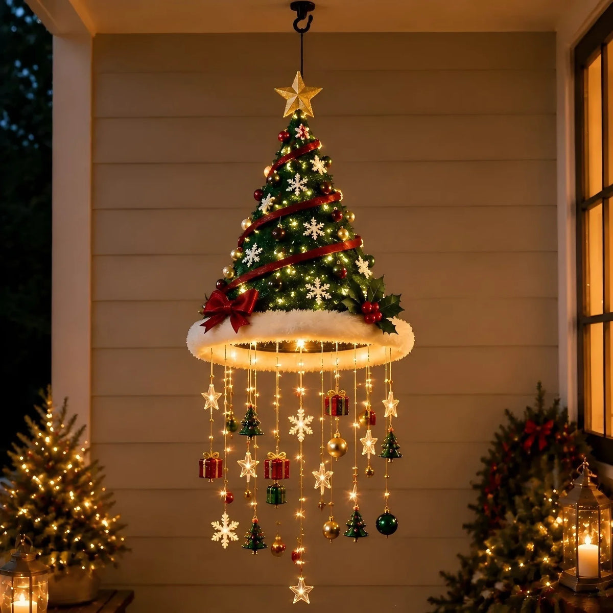 Kerstmuts LED Lamp – Feestelijk Muur & Plafond Ornament | Veloura Seasons™