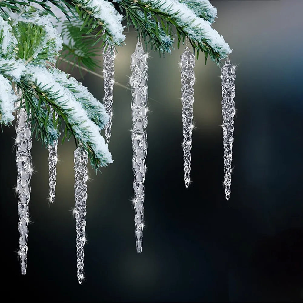 Acryl IJspegel Kerstversieringen – 24-Delige Boom Hangende Set | Veloura Seasons™