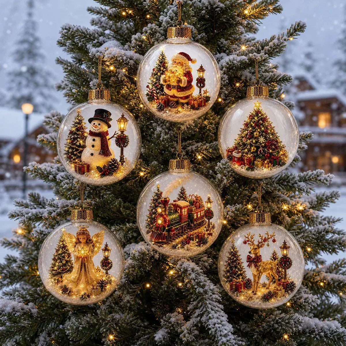 Kerstboomversieringen – Engel, Kerstman & Sneeuwpop Hangers | Veloura Seasons™