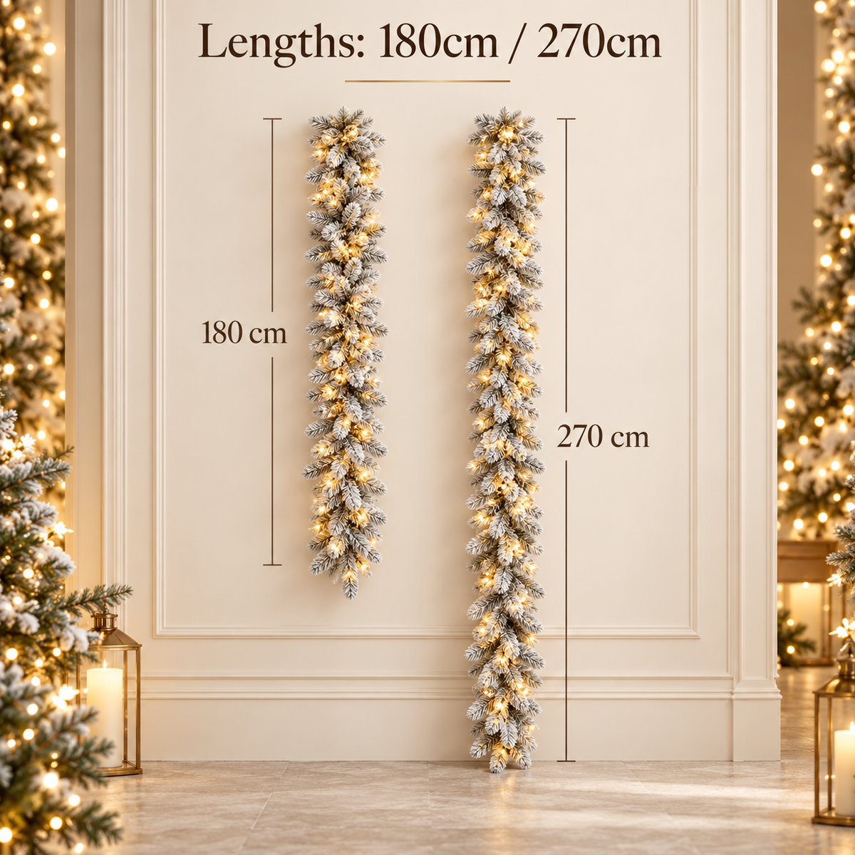 ❄️Winter Glow Snow Cascade Garland | 180cm & 270cm | Veloura Seasons™