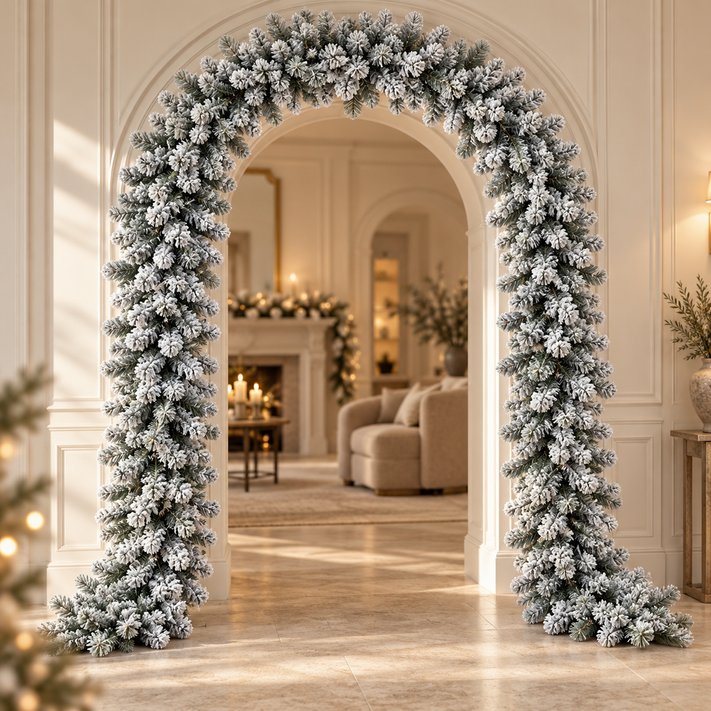 ❄️ Luxury Snow Pine Garland | Veloura Seasons™