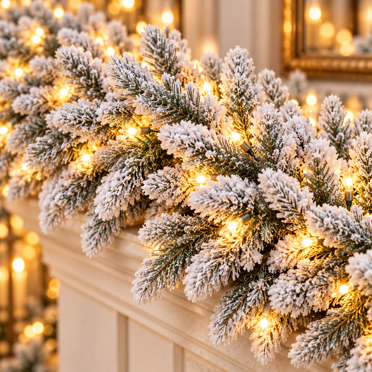 ❄️Winter Glow Snow Cascade Garland | 180cm & 270cm | Veloura Seasons™
