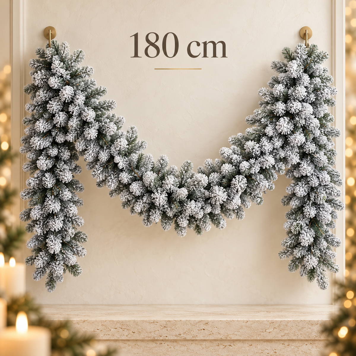 ❄️ Luxury Snow Pine Garland | Veloura Seasons™