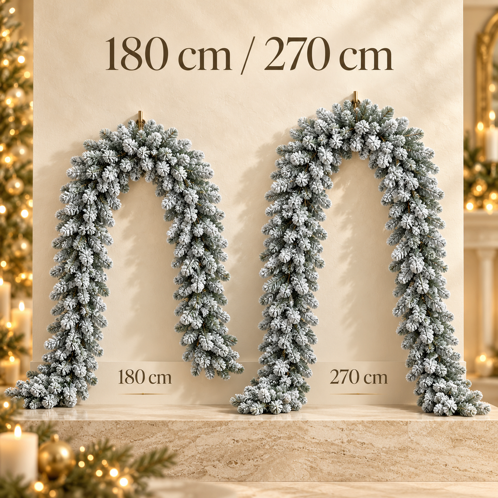 ❄️ Luxury Snow Pine Garland | Veloura Seasons™