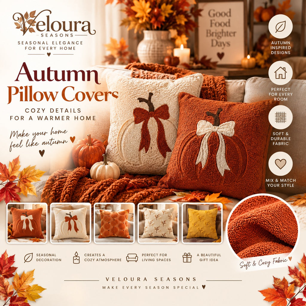 Cozy Pumpkin Throw Pillow – Autumn Collection